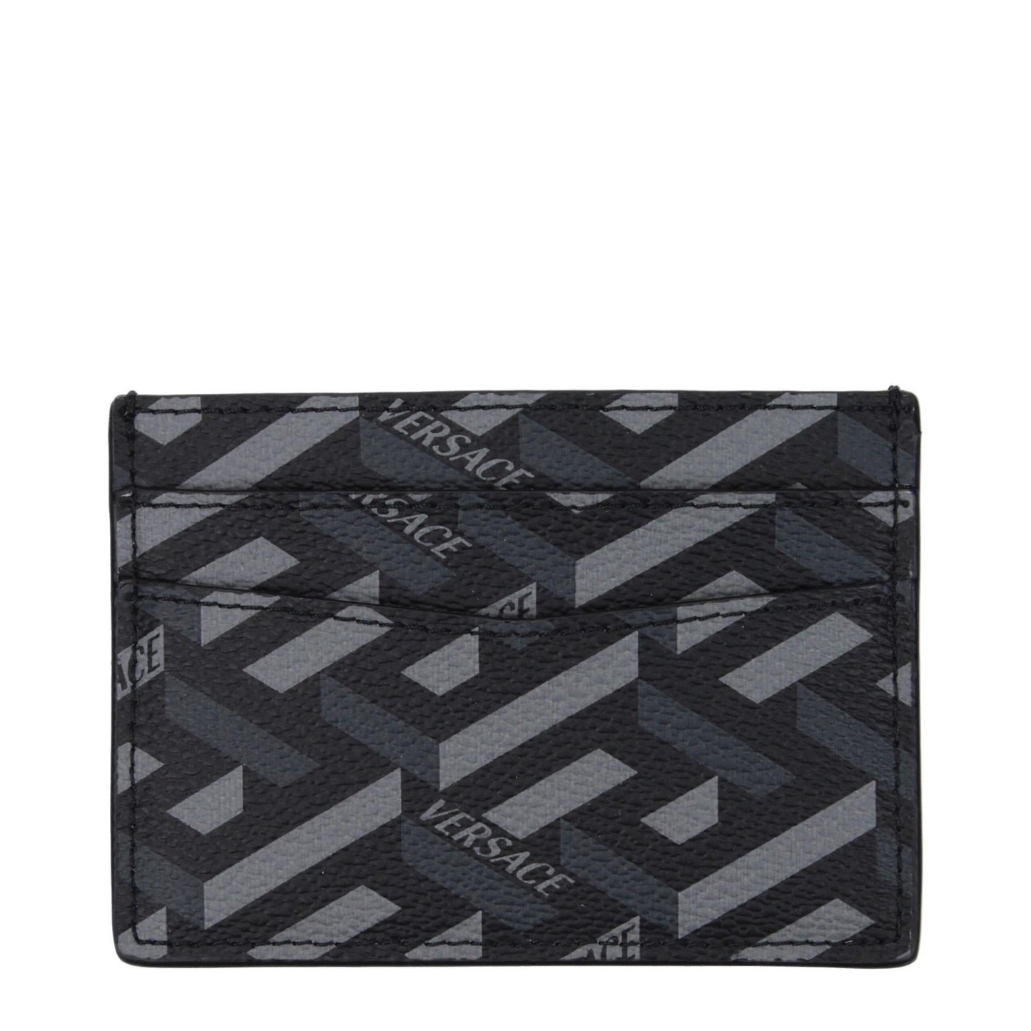 Versace Black Fabric Cardholder