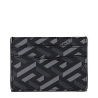 Versace Black Fabric Cardholder