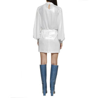 BLANCA VITA White Polyester Casual Dress