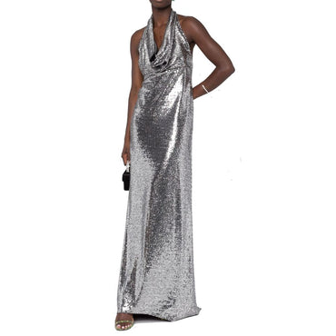 BLANCA VITA Silver Elastane Cocktail Dress