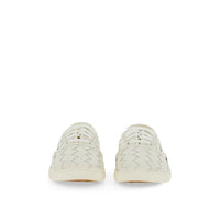 Bottega Veneta White Calfskin Low Top Sneakers