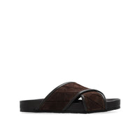 Bottega Veneta Brown Lamb Leather Flat Sandals