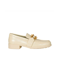 Bottega Veneta White Calfskin Slip-On Loafers