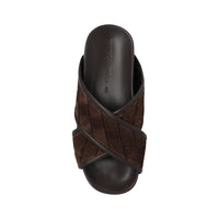 Bottega Veneta Brown Lamb Leather Flat Sandals