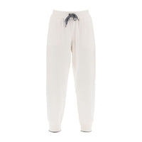 Brunello Cucinelli White Cashmere Athletic Pants