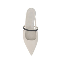 Brunello Cucinelli White Calfskin Ballet Flats