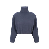 Brunello Cucinelli Blue Cashmere Turtleneck