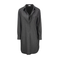 Brunello Cucinelli Gray Wool Casual Dress
