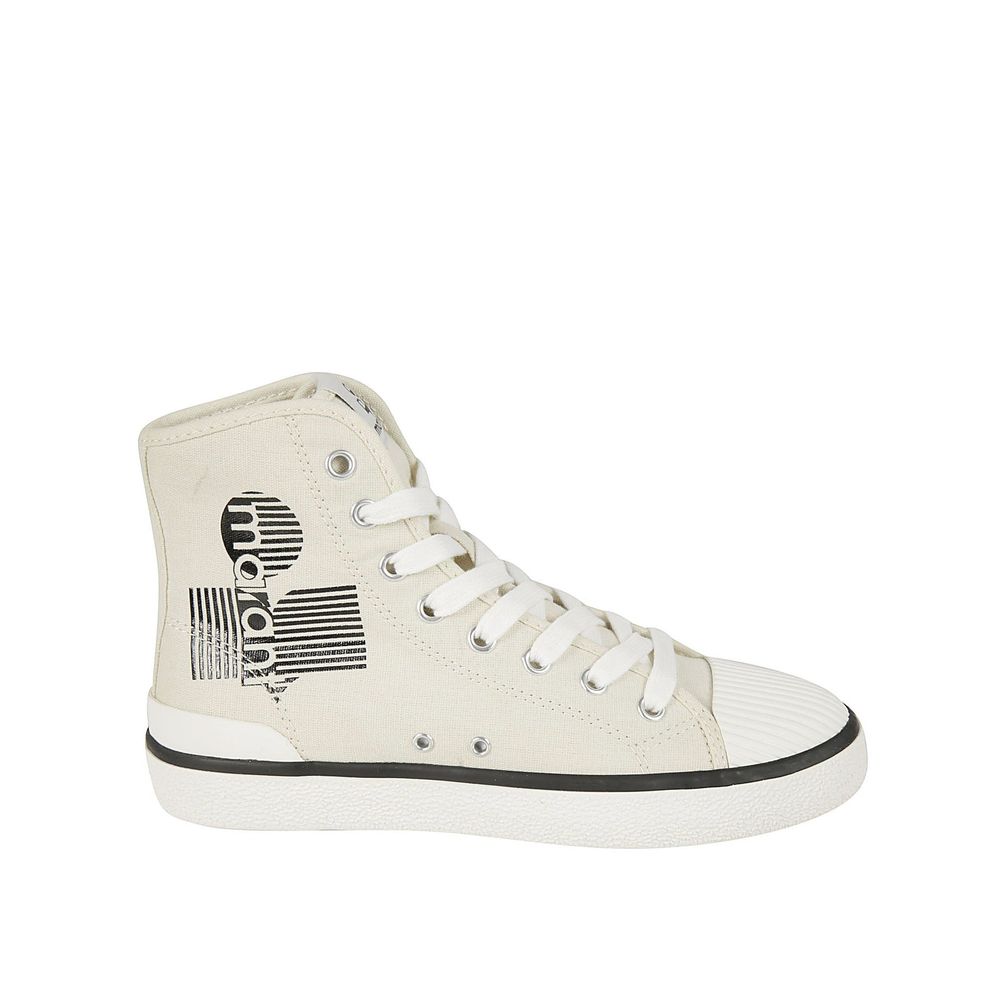 Isabel Marant Beige Canvas High Top Sneakers