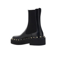 Valentino Garavani Black Calfskin Chelsea Boots