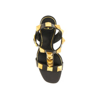 Valentino Garavani Black Calfskin Flat Sandals