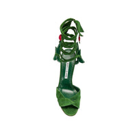 Manolo Blahnik Bicolor Calfskin Strap-On Sandals