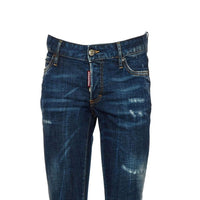 Dsquared² Blue Cotton Slim Fit Jeans