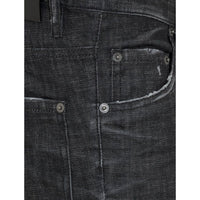 Dsquared² Black Cotton Slim Fit Jeans
