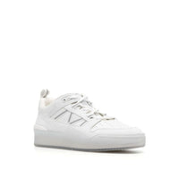 Moncler White Calfskin Low Top Sneakers