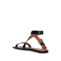 Paris Texas Black Calfskin Strap-On Sandals