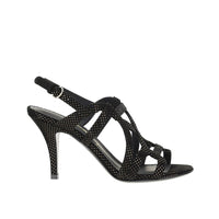 Salvatore Ferragamo Black Leather Stiletto Heel Sandals