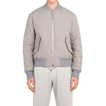 Salvatore Ferragamo Gray Polyester Bomber