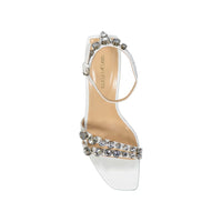 Sergio Rossi White Calfskin Stiletto Heel Sandals
