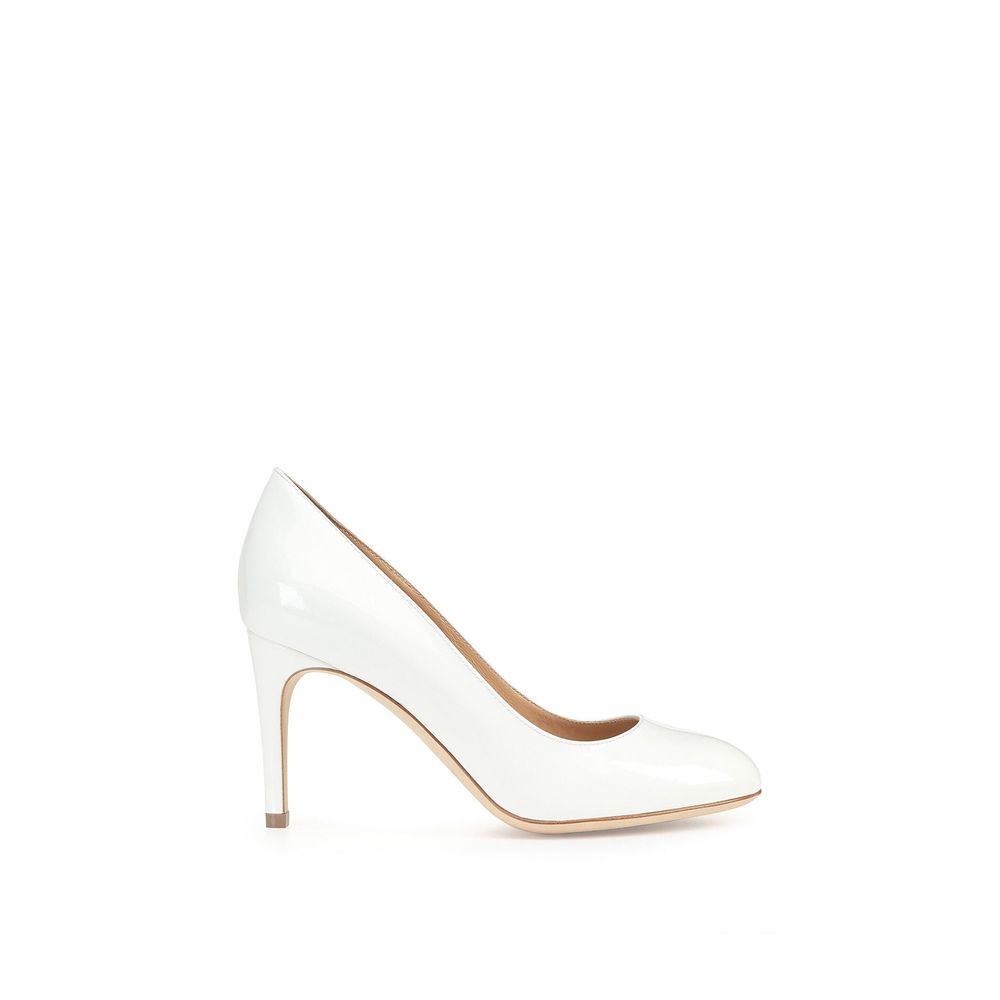 Sergio Rossi White Calfskin High Heel Pumps