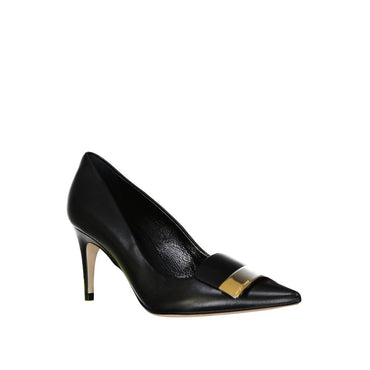 Sergio Rossi Black Calfskin High Heel Pumps