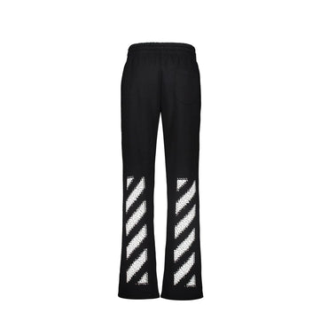 Off-White Black Cotton Casual Pants