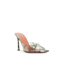 Amina Muaddi Bicolor Pvc Stiletto Heel Sandals