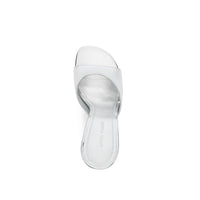 Amina Muaddi Silver Calfskin Mules