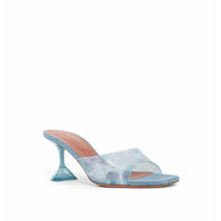 Amina Muaddi Blue Pvc Mules