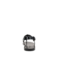 Saint Laurent Black Calfskin Flat Sandals