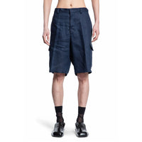 Prada Blue Linen Bermuda Shorts