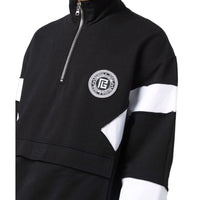 Balmain Black Cotton Sweatshirt