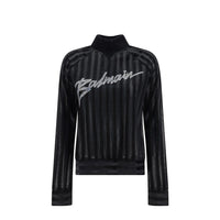 Balmain Black Elastane Sweatshirt