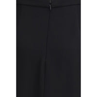 Valentino Black Silk Long Skirt