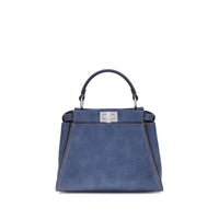Fendi Blue Calf Leather Bos Taurus Shoulder Bag