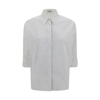 Brunello Cucinelli White Cotton Dress Shirt