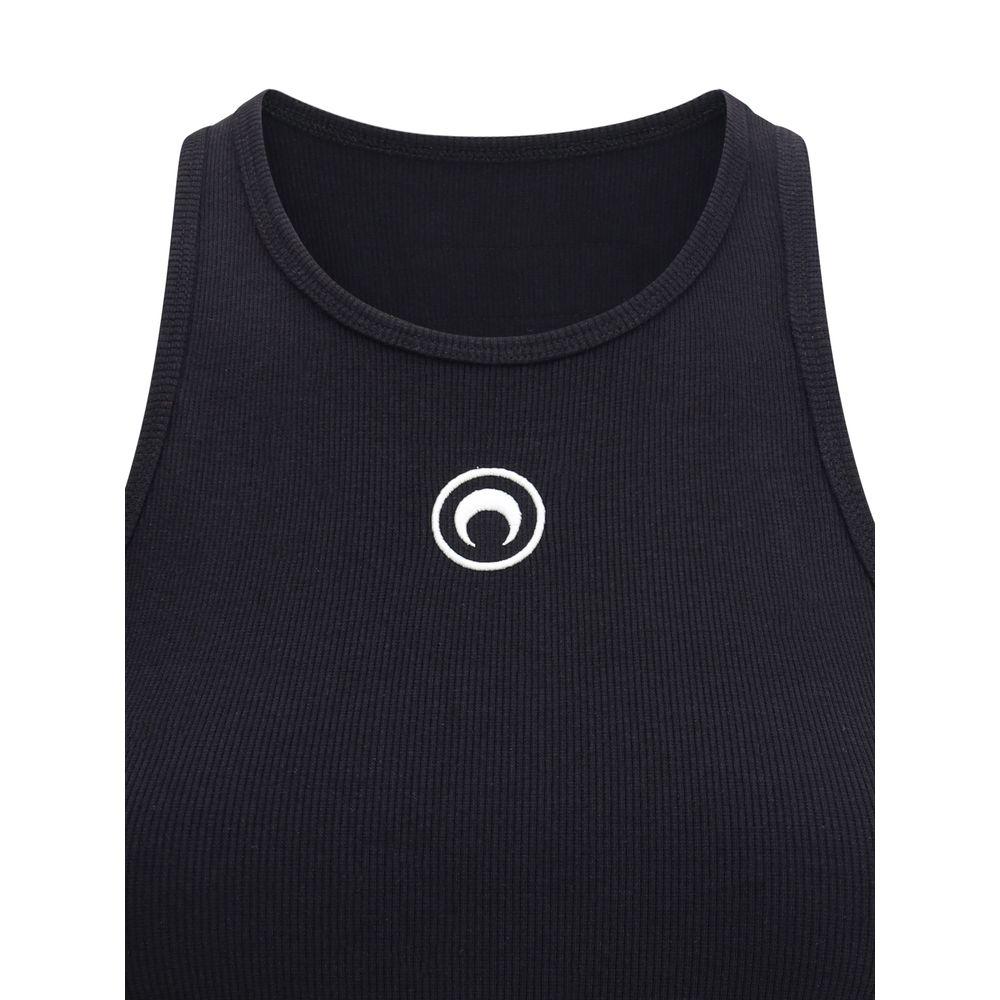 Marine Serre Black Cotton Top