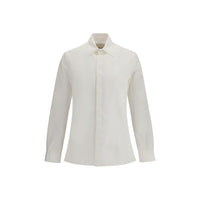Valentino White Cotton Dress Shirt