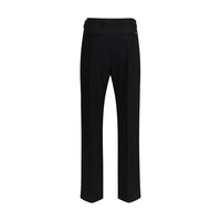 Valentino Black Fleece Wool Dress Pants