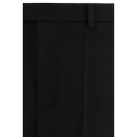 Valentino Black Fleece Wool Dress Pants