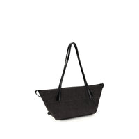 Balmain Black Raffia Shoulder Bag