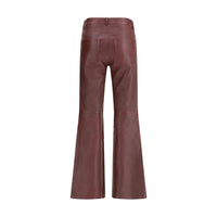 Chloé Bordeaux Leather Pants