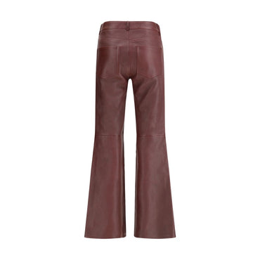 Chloé Bordeaux Leather Pants