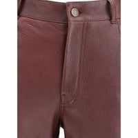 Chloé Bordeaux Leather Pants