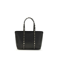 Valentino Garavani Black Calf Leather Bos Taurus Shoulder Bag