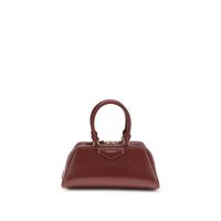Givenchy Bordeaux Calf Leather Bos Taurus Handbag -  handbag with a visible brand logo on a white background