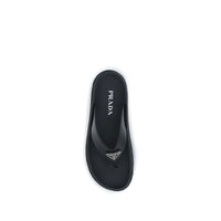 Prada Black Rubber Flip-Flop Sandals