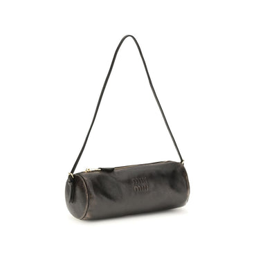 Miu Miu Brown Lamb Leather Shoulder Bag