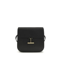 Tom Ford Black Calf Leather Bos Taurus Shoulder Bag