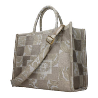 Versace Beige Fabric Handbag